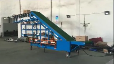 Foldable Truck Loading Unloading Flexible Belt Conveyor/Mobile Truck Loader with Ce Certification