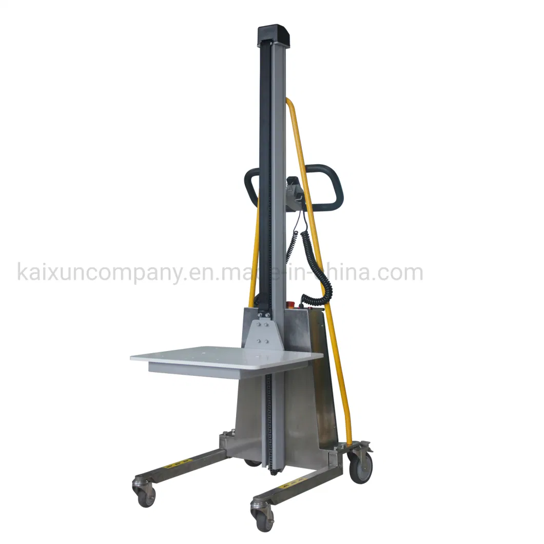 150kg1.5m Stainless Steel Electric Stacker Without Platform Remote Operation Factory Supermarket