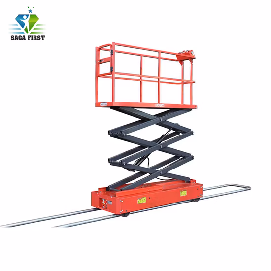 Mini robot elevador de tijera eléctrico, carrito de cosecha de invernadero móvil de nivel medio de 6m, recolector de pedidos