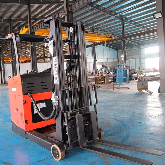 Carretilla elevadora eléctrica de alcance de 1,5 toneladas, 1500 kg, 2 toneladas y 2000 kg, con mástil triple libre y asiento cómodo