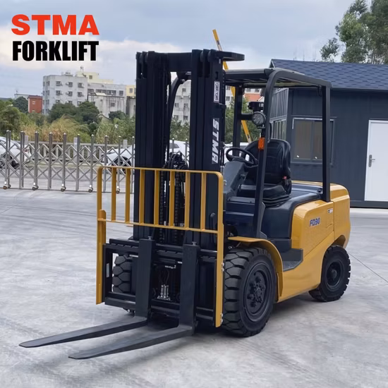 Carretilla elevadora diésel Stma 4t 4t con palanca de cambios lateral y posicionador de horquilla